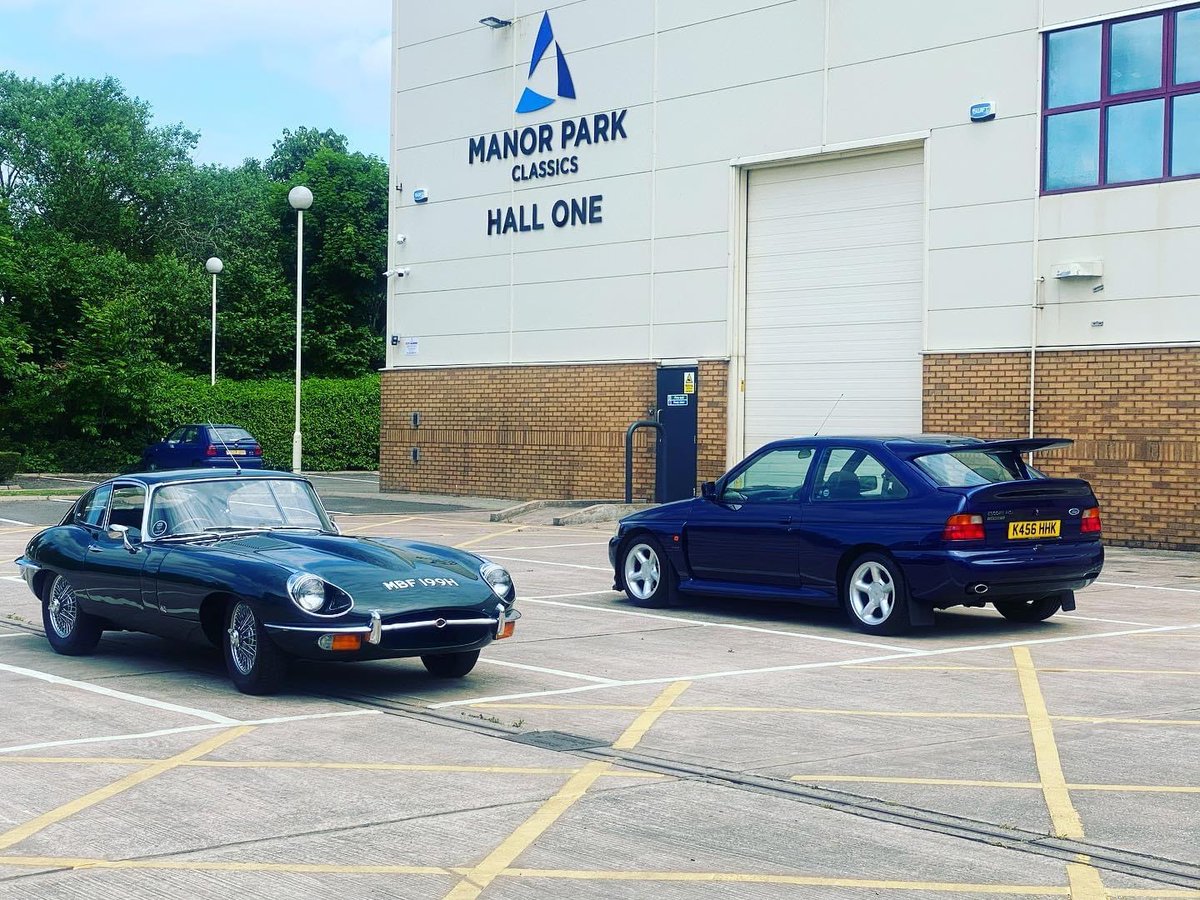Old School or New School? #classiccarauction #classicbikeauction #etype #jaguaretype #cosworthpower #escortcosworth #fastford #blueoval #classicford #classicjaguar #ovalowners #60scars #90scars