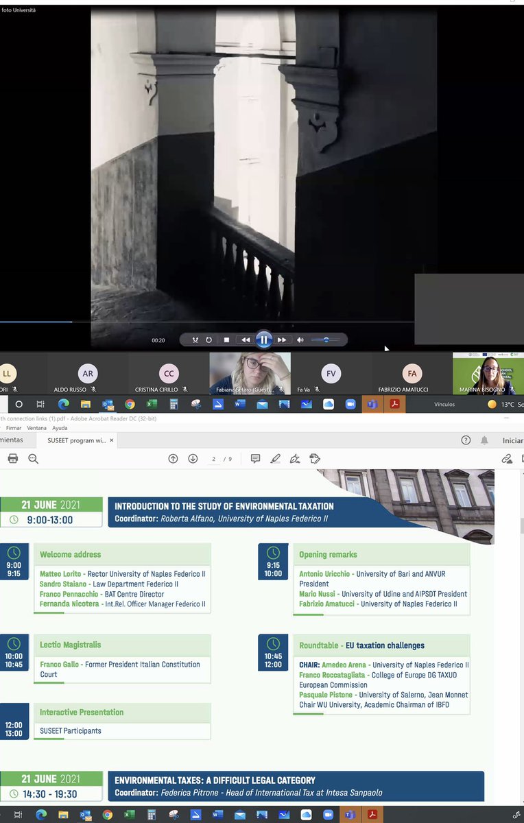 Marta Villar Ezcurra (@mve65) on Twitter photo Today, we are virtually in Naples, beautiful city! #SUSEET <a href="/UninaIT/">Unina Federico II</a> #environmental #taxation / Now, learning from Franco Gallo. Today, we are virtually in Naples, beautiful city! #SUSEET <a href="/UninaIT/">Unina Federico II</a> #environmental #taxation / Now, learning from Franco Gallo.