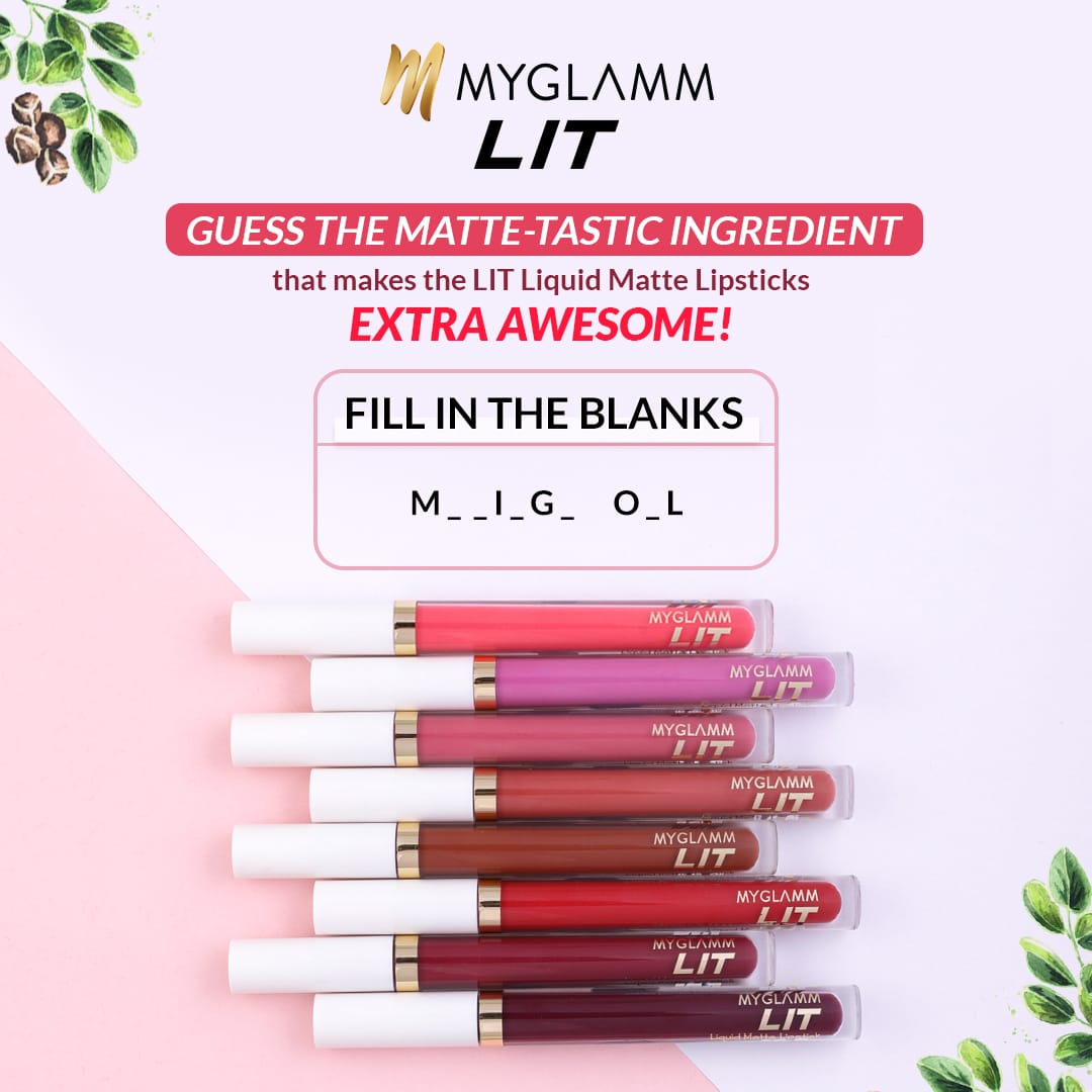 Monday blues? 

We feel you and so we have got you a FUN CONTEST!! 🎉

Guess the ingredient and comment down below to stand a chance to win a MyGlamm LIT Liquid Matte Lipstick😍

#AmazonBeauty #Amazon #WardrobeRefreshSale #MyGlamm #Lipstick #Ingredient #Contest