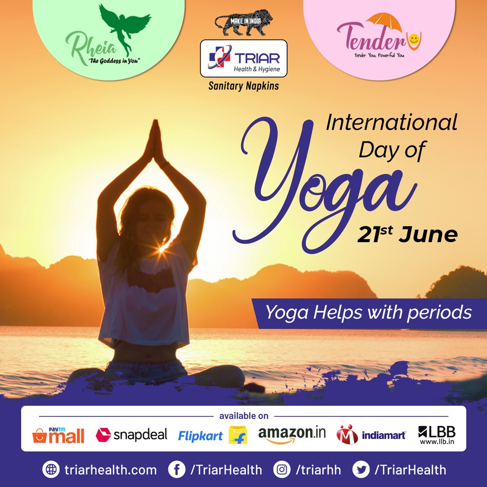 TriarHealth's tweet photo. On this #InternationalDayOfYoga let's keep in mind that Practicing #Yoga is one of the easy ways that can help you relieve #stress &amp; #menstrual pain. It also boosts your overall mood.

#InternationalDayofYoga2021 #YogaDay2021 #fitness #meditation #yogapractice #SanitaryNapkins https://t.co/2I5RCYfFKn