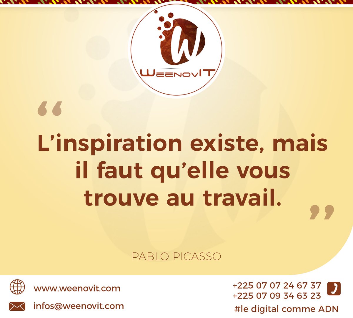 weenovit's tweet photo. C'est avec cette belle citation que nous vous souhaitons de passer une agréable semaine.

#ledigitalcommeadn
#digital
#ledigital https://t.co/Vtcf2iEa26