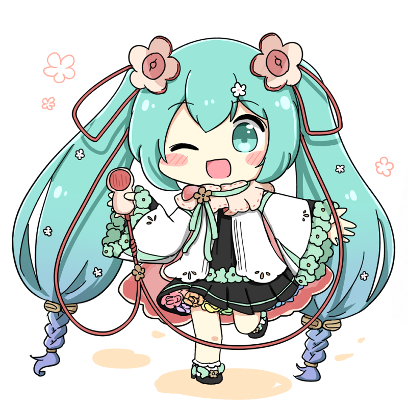 初音ミク ,magical_mirai_miku 「マジカルミライ2021ちゃん～!🌸✨ 」|ねこみんのイラスト