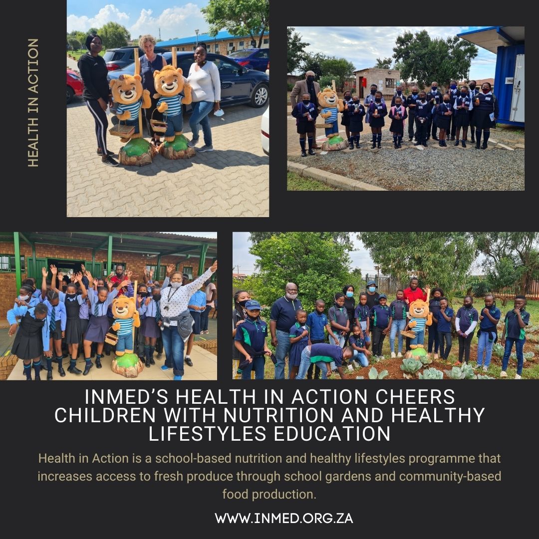 During COVID-19, hundreds of teachers and school staff members have improved their health via INMED SA’s Health in Action programme

Participating schools received a new addition, a Barni Bear mascot donated by Mondelēz International
#mondelezinternational
#inmedsouthafrica