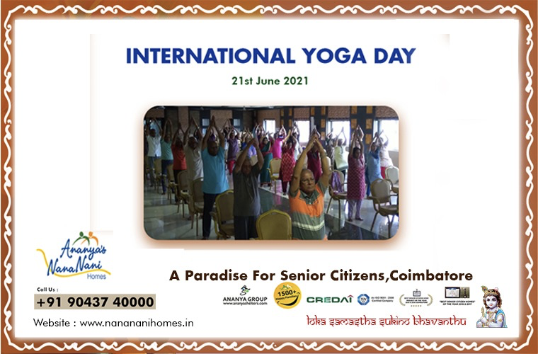 NanananiHomes's tweet photo. The International Day of #Yoga has been celebrated annually on 21 June 2015 for physical and mental well-being. #NanaNaniHomes celebrate #InternationalYogaDay with its residents.
To know more about our NanaNani's Lifestyle, Contact, https://t.co/yNsWhDuWyK
#yogaday, https://t.co/D9XtGhyUMT