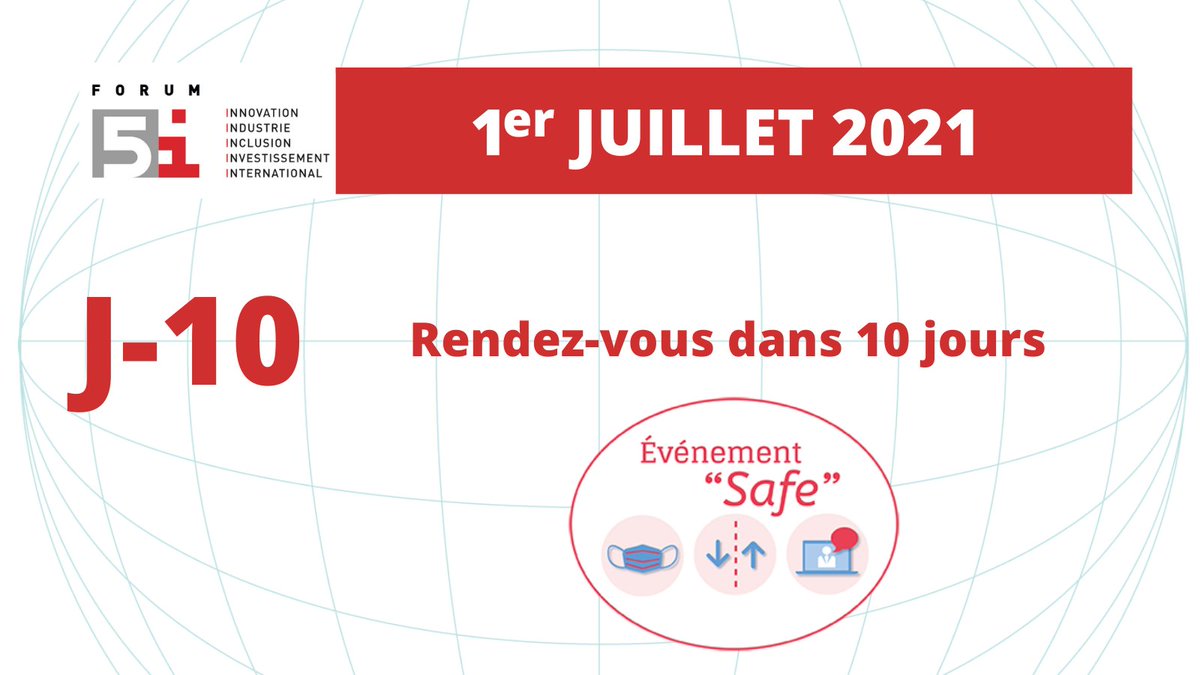 Le #Forum5i c'est dans 10 jours et dans le respect des règles sanitaires‼️
Ne ratez pas les dernières innovations du monde de demain 🚀🌍
Inscriptions 👉 cutt.ly/MbV0M2U