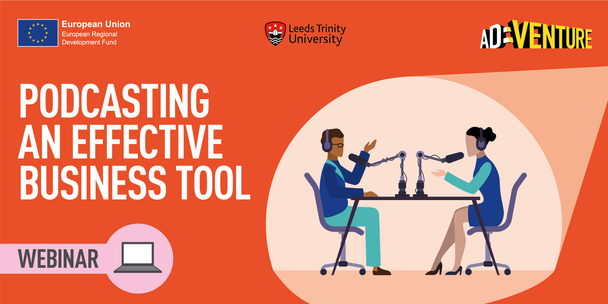 ADVENTURE_LCR's tweet photo. If youβre wondering how podcasts could be a vital tool for your business β this is the session for you.
Whether you're looking to promote your business or attract new customers β podcasts could be the key.
Register here https://t.co/EFOO6Oi2FG
@LeedsTrinity #ThinkAdventure https://t.co/pTyJgrZRYW