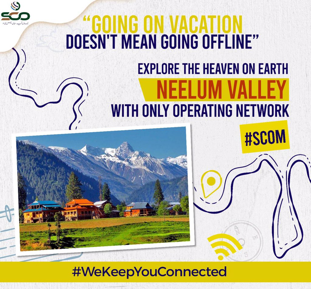 hq_sco's tweet image. We do our best to let you enjoy your time with friends and family to the fullest by staying connected. Stay in touch with your favourites with SCOM as you explore the beauty of Neelum Valley. #WeKeepYouConnected #SCOM