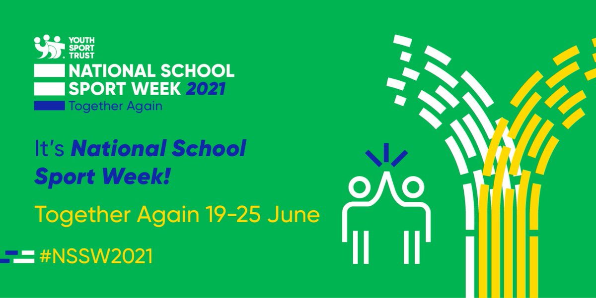 National School Sport Week 2021 is here!  

We support the <a href="/YouthSportTrust/">Youth Sport Trust</a> in celebrating the power of sport and PE, allowing young people to reconnect after such a difficult year. 

How are you getting active during #NSSW2021?

More details  bit.ly/3zHEPsM