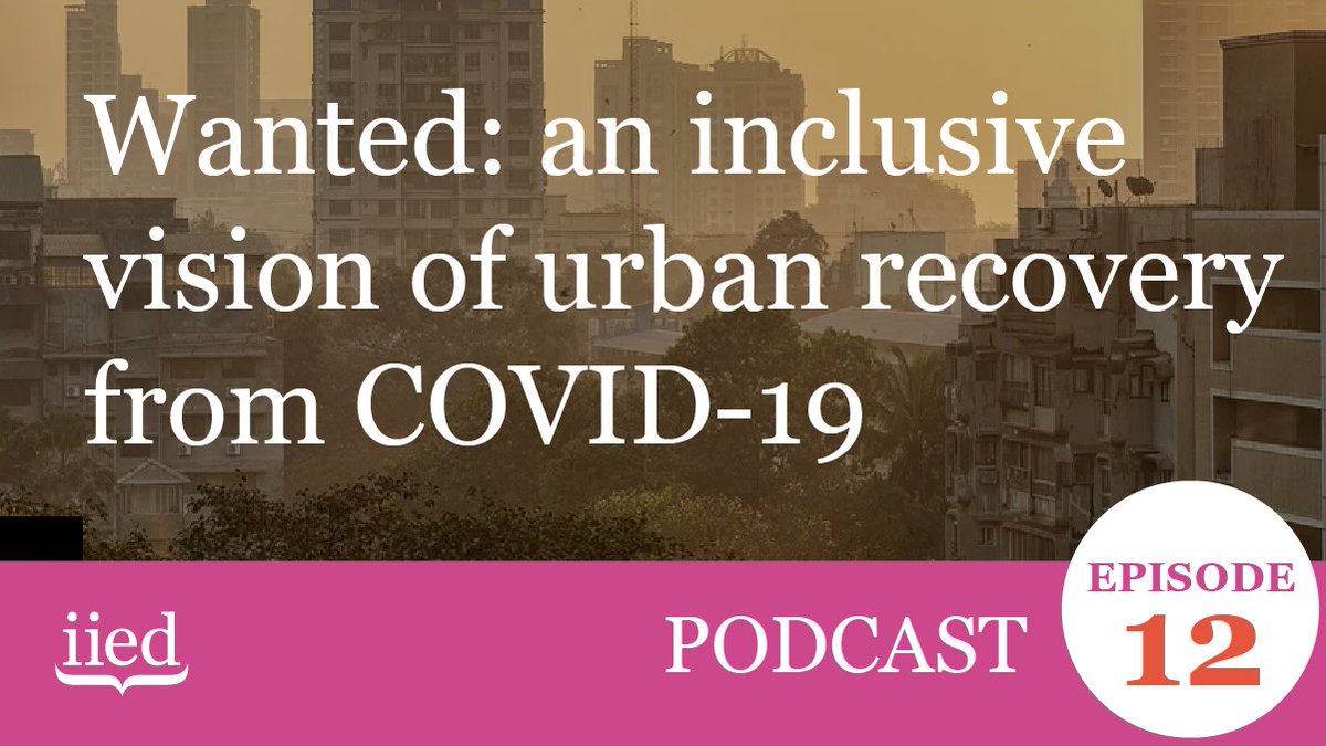 Wanted: an inclusive vision of urban recovery from COVID-19, podcast episode 12.