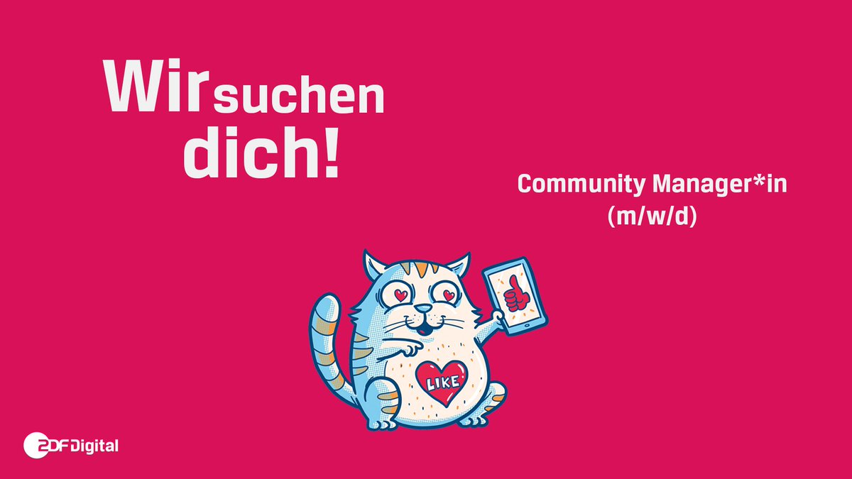 ZDF_digital's tweet image. Wir suchen dich! Werde als Community Manager*in Teil unserer News-Redaktion am Standort Berlin: bewerbung.zdf-digital.com/index/index/id…
#berlin #communitymanagement #jobs #socialmedia #zdfdigital