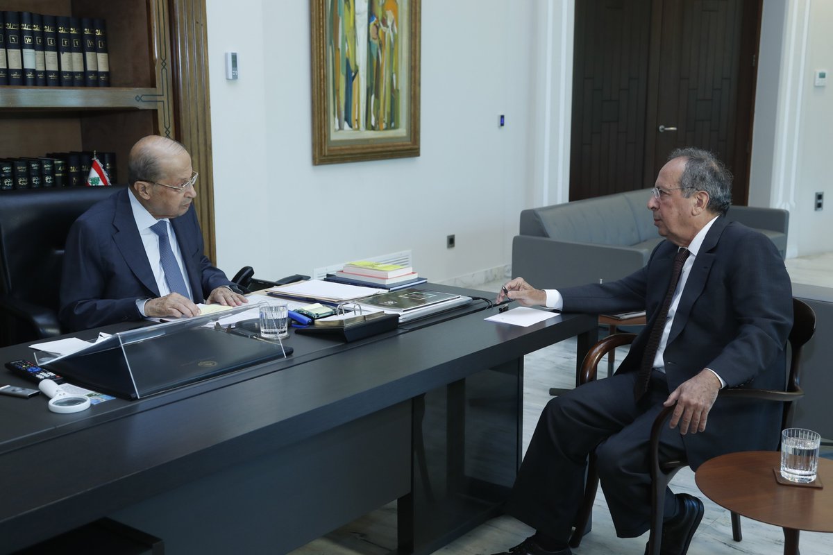 LBpresidency الرئيس عون عرض مع النائب اللواء جميل السيّد الاوضاع العامة والتطورات الحكومية الاخيرة
