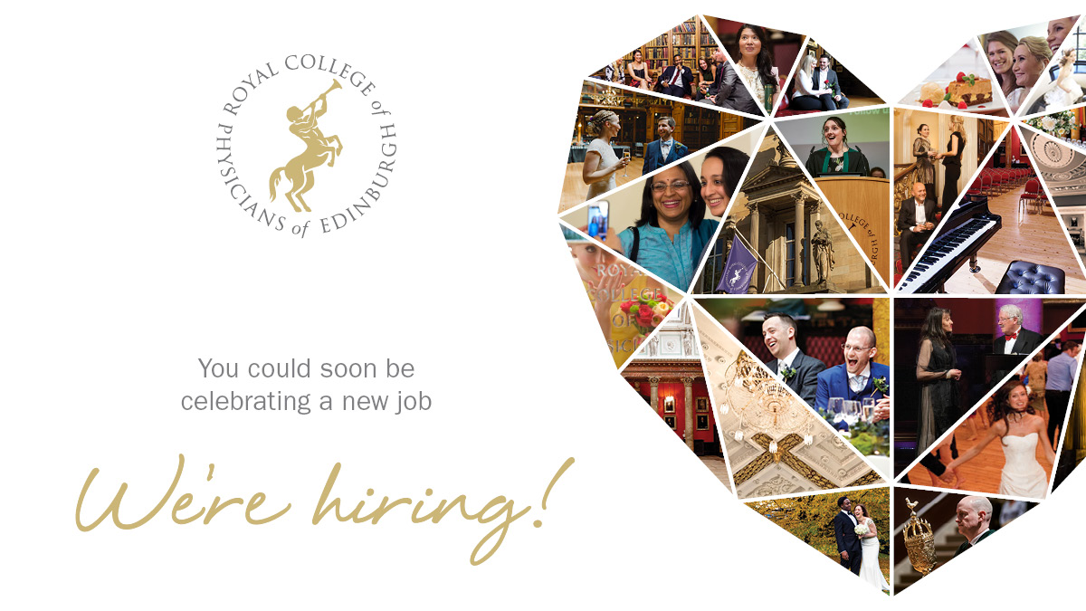 VACANCY: Events Co-ordinator - Celebrations
CLOSING: 28 June
Do you have the drive and passion to deliver exceptional events? We're looking for an Events Co-ordinator to manage all weddings, celebrations and internal ceremonial events held at the College: rcpe.ac.uk/college/events…