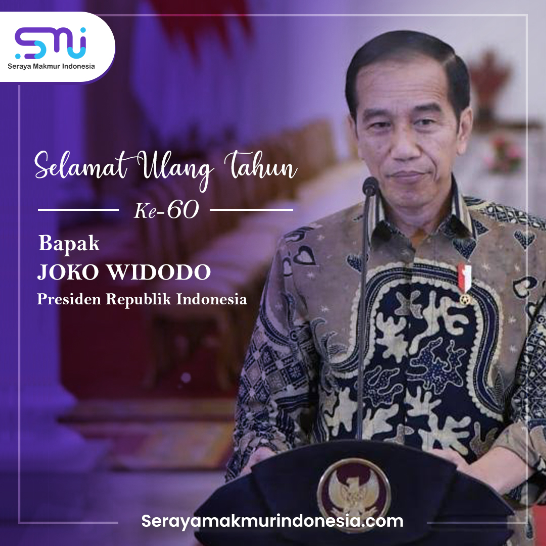 Serayamakmurcom's tweet photo. Harapan kita bersama semoga bapak selalu sehat dan Indonesia menjadi lebih hebat..

Selamat Ulang Tahun ke -60, Presiden Joko Widodo. 

. 
#SerayaMakmurIndonesia 
#jokowi
#indonesia https://t.co/aGu6BUpRZK