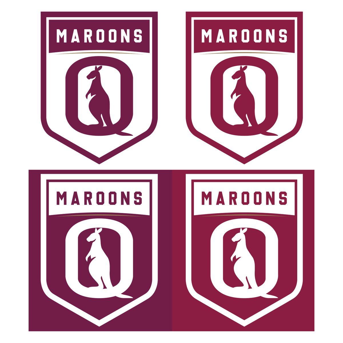 ArcaneApparel's tweet photo. Our attempt at redesigning the @QLDmaroons logo inspired by the current and former logos. #QLDER https://t.co/QtqLxe6mzH