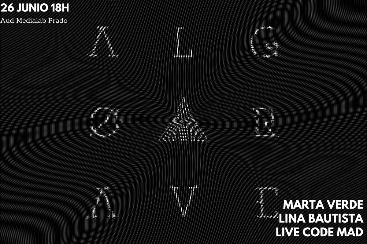 medialabMM's tweet photo. 📢Nuevo encuentro #AVLab: ALGORAVE

Contaremos con dos de las personalidades más activas del #LiveCoding nacional: Marta Verde y Lina Bautista. ¿Cómo es su trabajo, qué instrumentos usan y cómo se acercan a la creación sonora y visual?

📆Sábado 26 18h.

✍️https://t.co/QB01hVrUzi https://t.co/eWmfOOYsNM