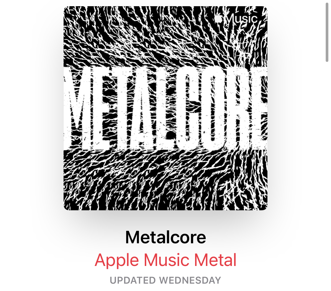 "Vibrations" has been added to the Metalcore playlist on <a href="/AppleMusic/">Apple Music</a> 🤟🤟🤟