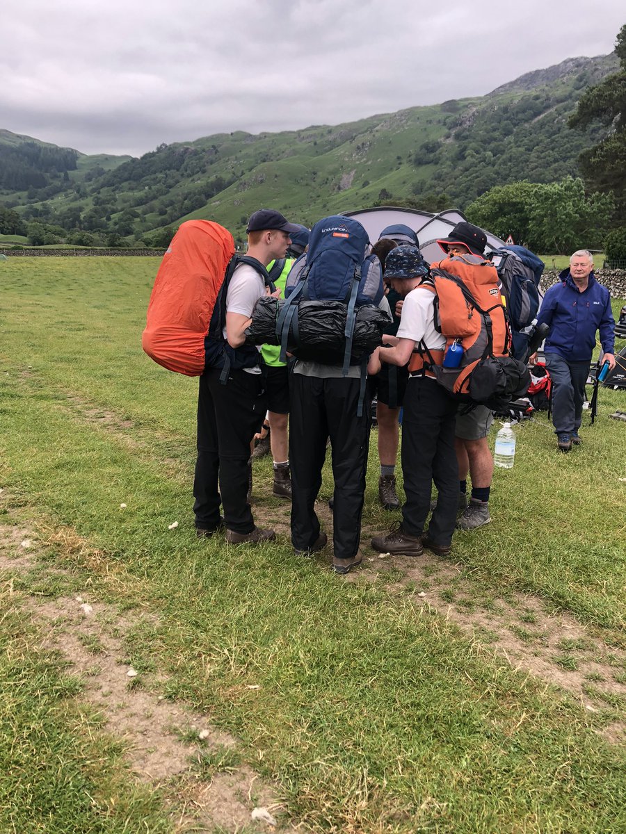 All groups up and ready for another challenging day. #adventure #teamwork #determination