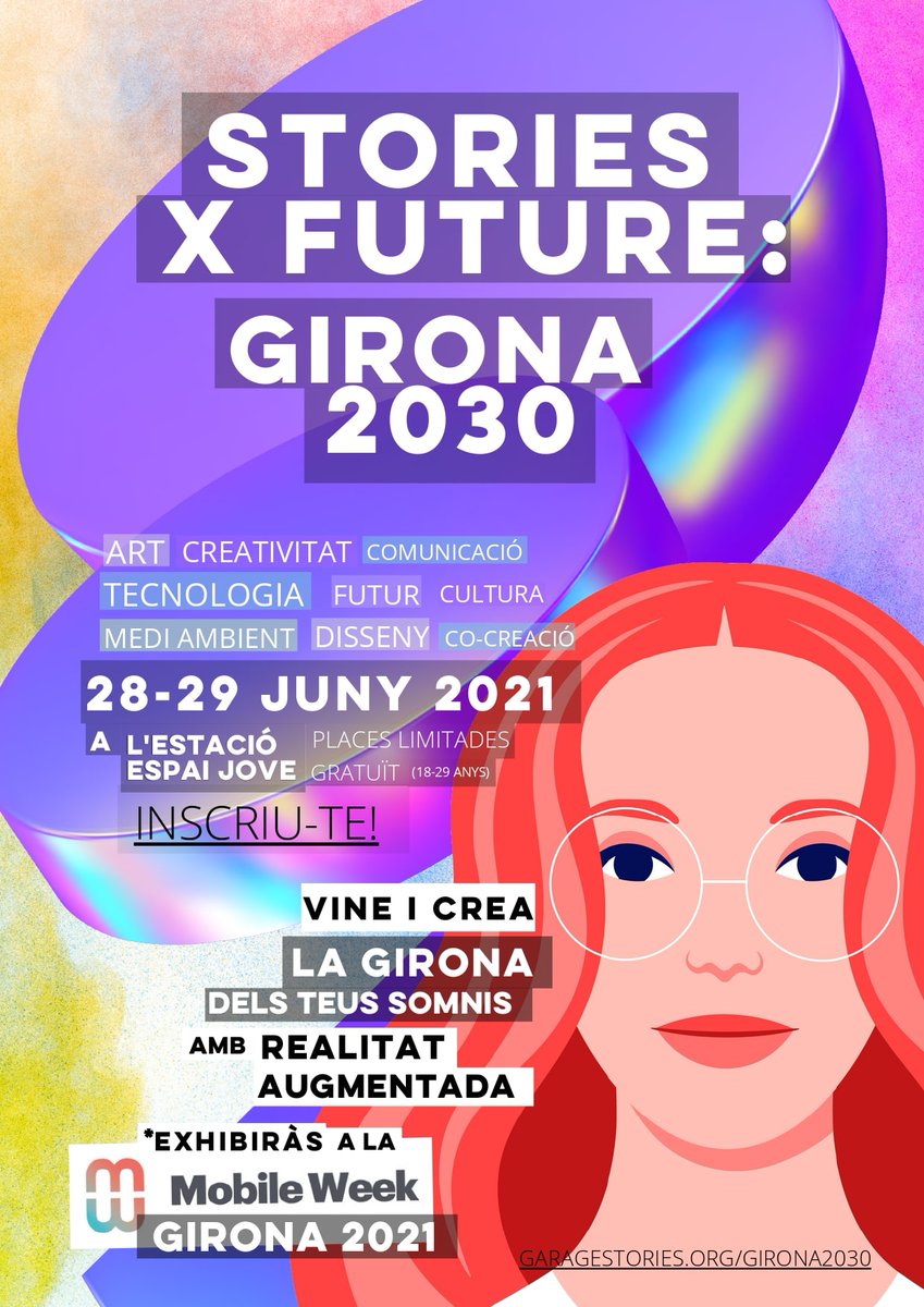 empresa_gi's tweet photo. “StoriesXFuture: Girona 2030” Proposa a joves entre 18 i 30 anys dissenyar la Girona del futur amb Realitat Augmentada! @Joventut_gi
Cal inscripció prèvia, les places són limitades! #ComunitatCO
https://t.co/yifKSslbSA https://t.co/KGEGwZkJiV