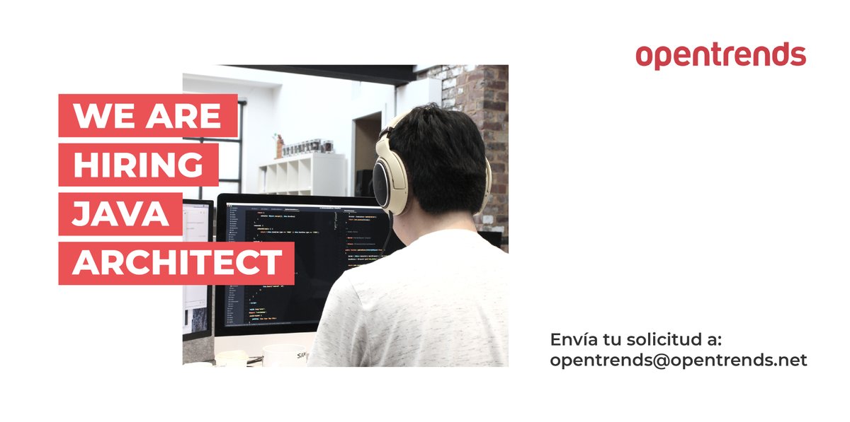 opentrends's tweet image. ¿Eres #JavaArchitect con al menos 8 años de experiencia y estás en búsqueda de una oportunidad laboral? 

Si quieres retarte en un proyecto internacional (EEUU) del sector health de gran alcance corre a inscribirte a nuestra oferta 👉ow.ly/2unA50FcfUI

#OpenTalent #Empleo