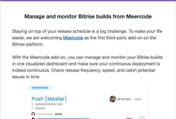 meercode's tweet photo. Bitrise’s official announcement: https://t.co/Pa4Xez2Msu
