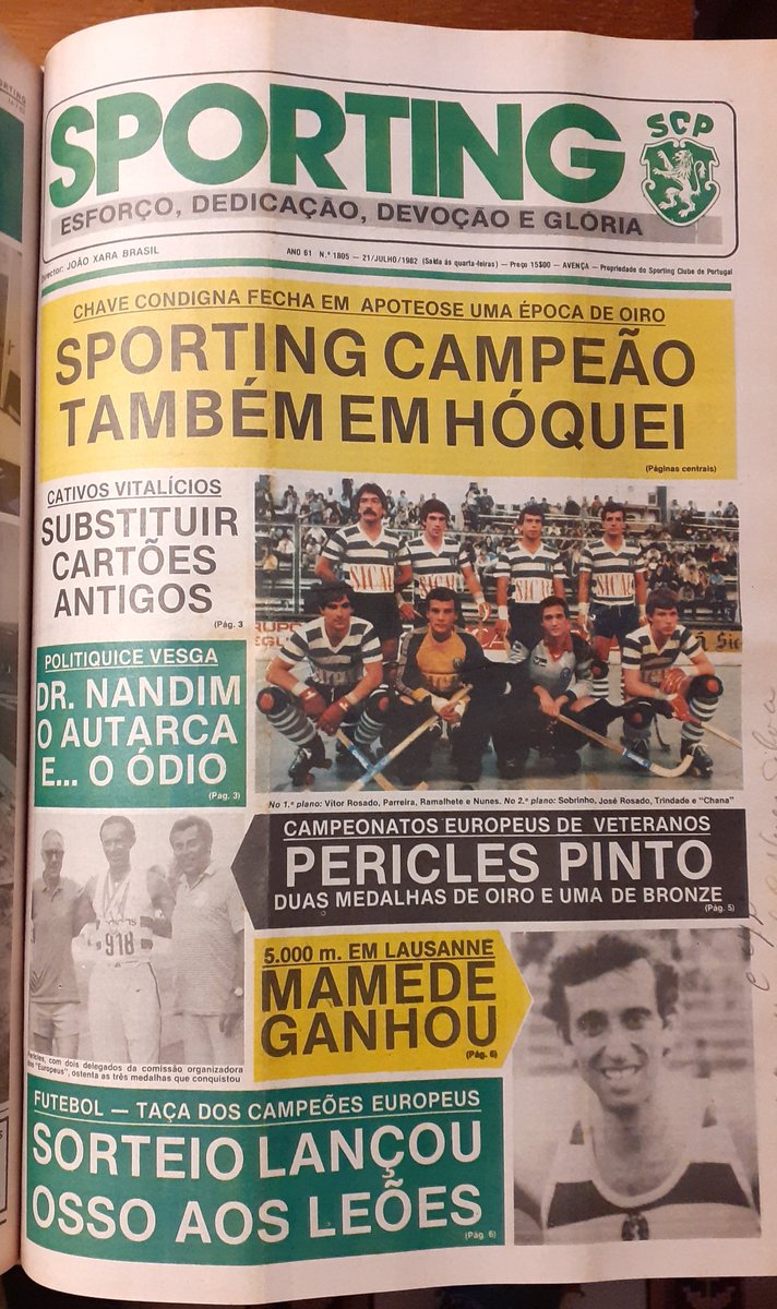 CantinhoMorais's tweet photo. Há 39 anos foi assim, como será a capa desta vez, @Sporting_CP?

#MemóriaLeonina #SportingCP #HóqueiSCP #EuSouCampeão🏆🦁💚 https://t.co/AbuCWoqNBj