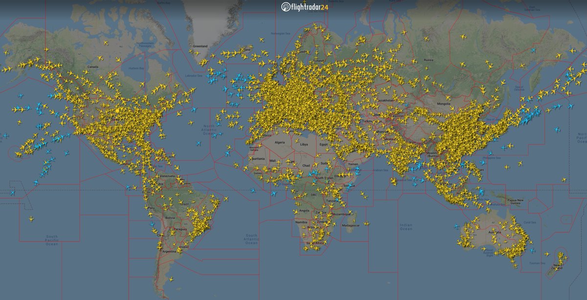 On Friday we tracked 92,095 commercial flights around the world. This is the highest number since the middle of March 2020.

flightradar24.com/data/statistics