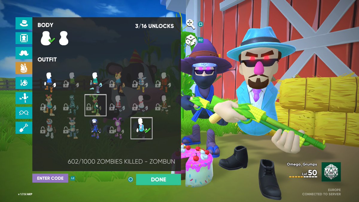 1989Tosh's tweet photo. I unlocked zombie rabbit and wolf for zombies mode before stream now there locked again? #PS4share @shotgunfarmers https://t.co/duwmUls7uw