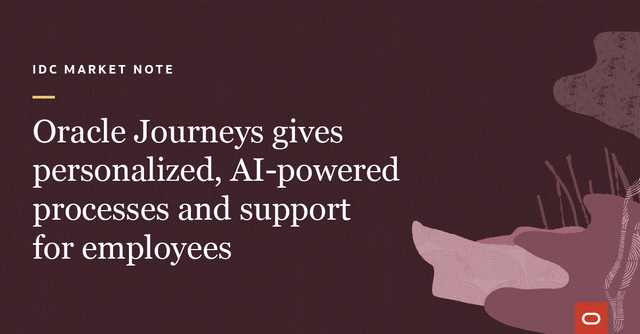 AnoojMishra's tweet photo. Do you already understand the need for employee experience but need help understanding how the Oracle #Journeys solution helps? Read this @IDC Market Note to find out: https://t.co/doeLClF3e2 https://t.co/qxDrlyvkil