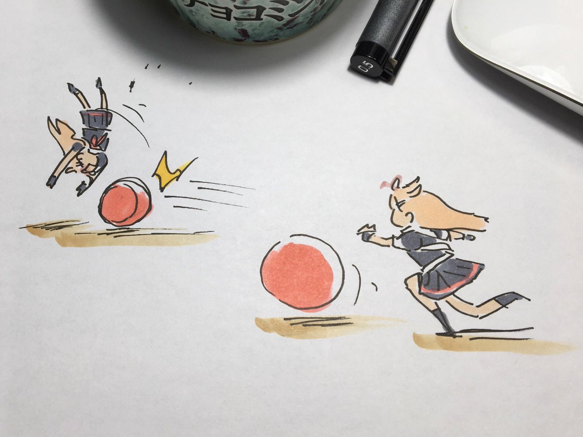 夕立(艦これ) ,夕立改二 「犬っぽい再掲 」|ひじからのイラスト