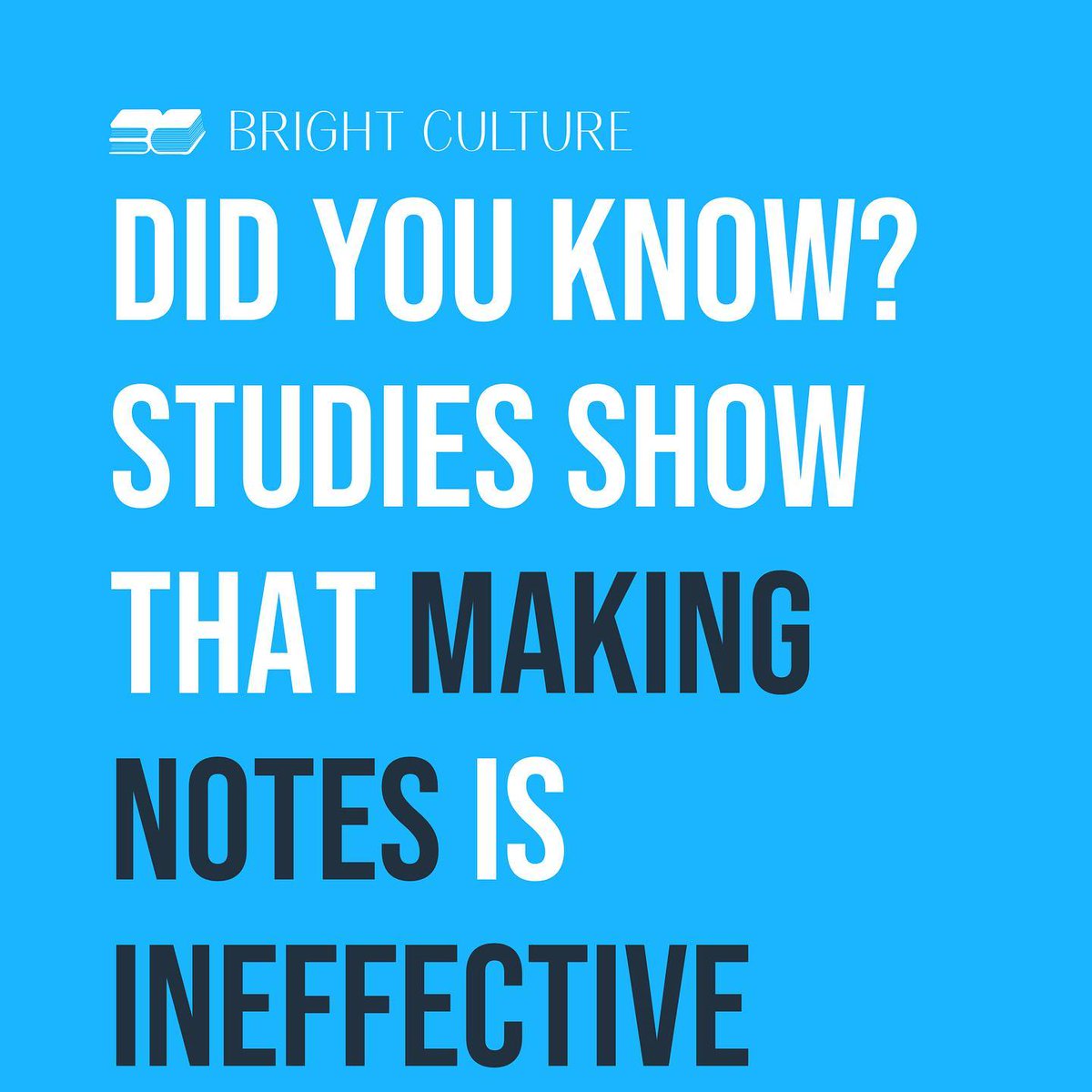 BrightCulture's tweet image. Newsflash: Your preferred study methods are actually setting you up for failure! In preparation for exams, many students choose to re-read and write notes, but these are actually passive revision techniques that do not aid memory retention. Try active recall instead - dubbed as o