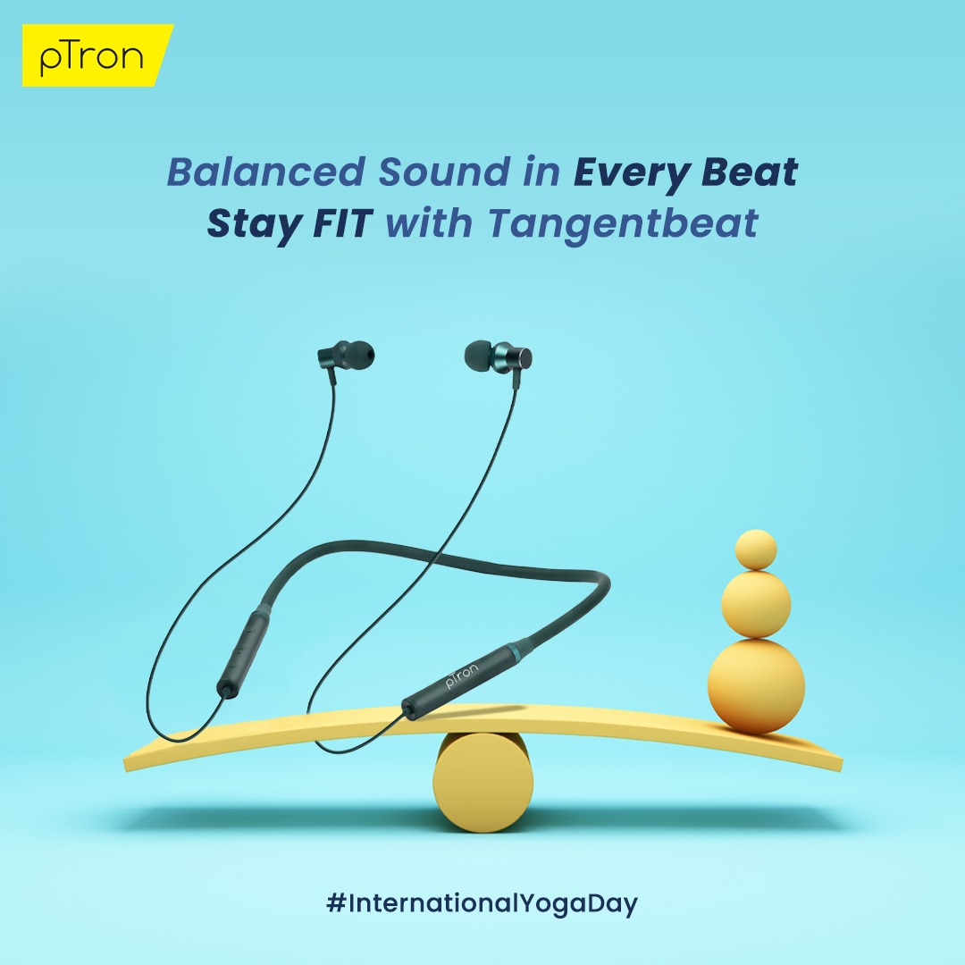 pTronIndia's tweet photo. 'Yoga' the perfect harmony of flexibility, balance &amp; strength; made available in our Tangentbeat #MovetoYourBeat 
#InternationalYogaDay

#pTron #BeLoudBeProud #Tangentbeat #Neckband #WirelessNeckband #BluetoothNeckband https://t.co/QDoOxznQed