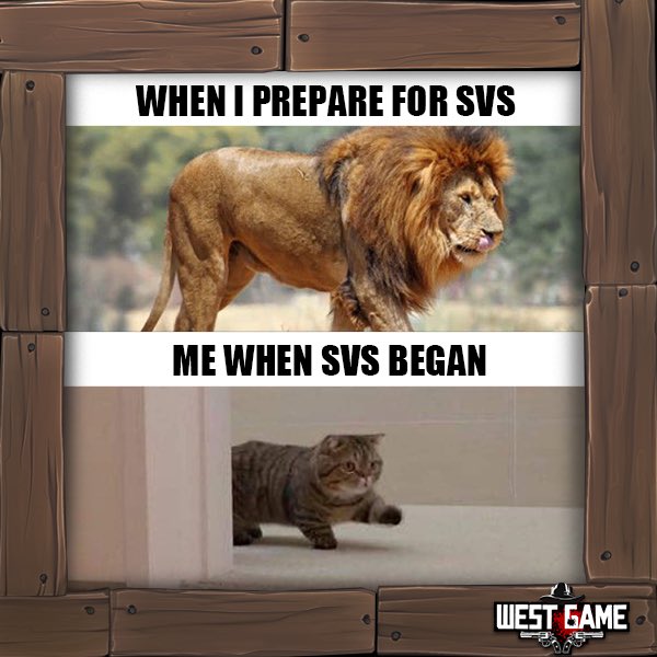 Leyi_WestGame's tweet photo. #meme When I prepare for SVS🦁 VS When I join the SVS🐱
#WestGame #mobilegames https://t.co/QzDRi46WiJ