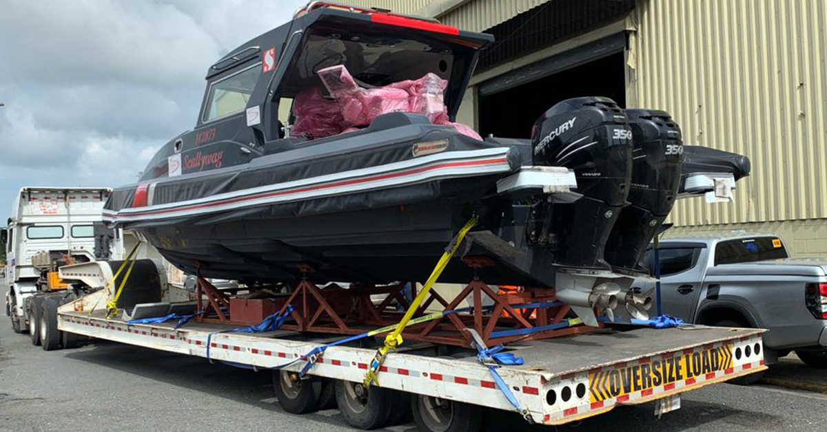 scallywaghk's tweet photo. SHK Scallywag's team rib made it to Subic where it will get a tune up & then be modified to fit inside a 40 ft container reducing current Covid extreme shipping costs.
#ScallywagHK #ForeverFish #SunHungKai #FUKUBLD #Razer #SailRacingOfficial #SeaDek #NeverGiveUp #ratherbesailing https://t.co/3S0vhs5i4u