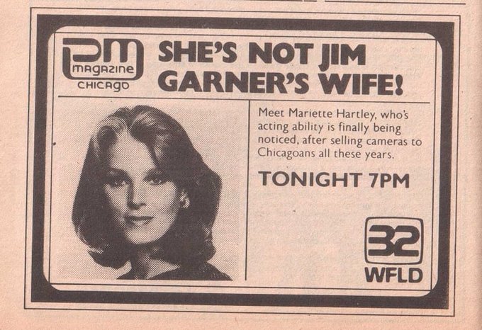 Happy Birthday to Mariette Hartley, born on this day in 1940
Chicago Sun-Times TV Prevue.  April 29, 1982 