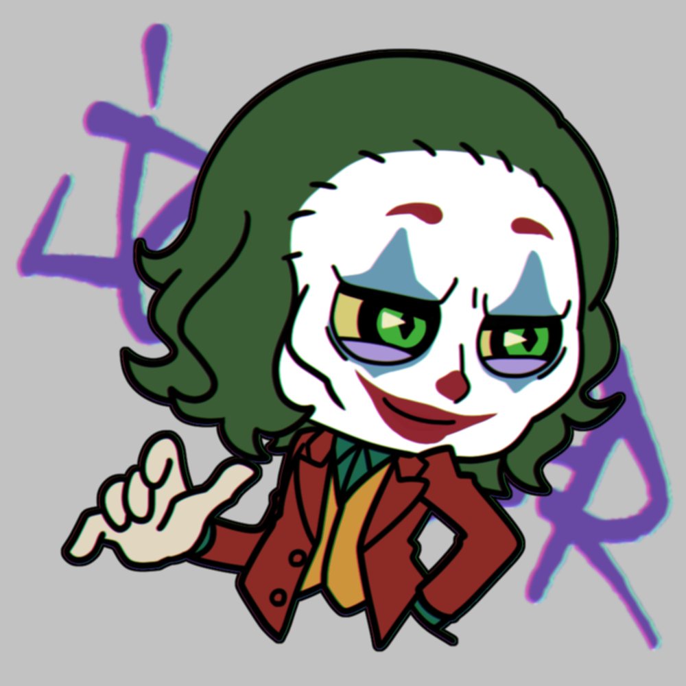 リプきたキャラの顔だけ描く 今日でファイナル バットマンの宿敵 ジョーカ おのイラスト リプきたキャラの顔だけ描く 今日でファイナル バットマンの宿敵 ジョーカ おのイラスト