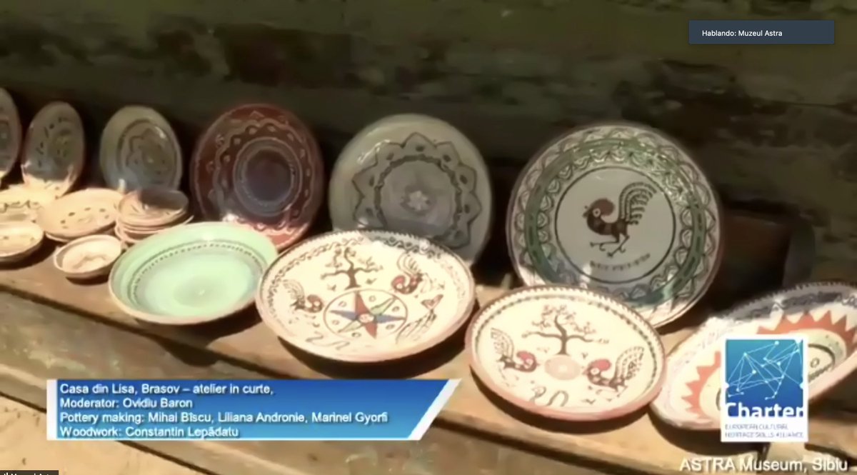 AllianceCharter's tweet image. 🔵We have enjoyed a wonderful broadcasted visit to the ASTRA Museum (📍Sibiu), where we were able to explore traditional crafts: #PotteryMaking, #Textile and #WoodenCrafts. 

📌Each craftsman shared their skills and knowledge, helping us to understand their backgrounds and needs.