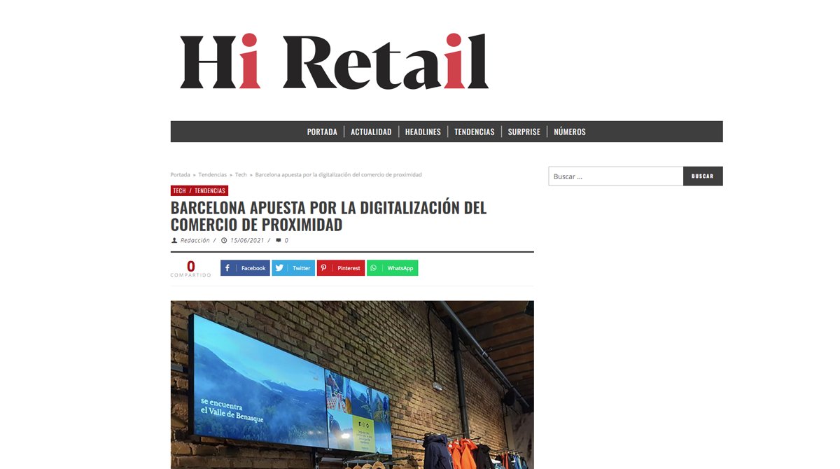 beabloo's tweet photo. 🖥️ Barcelona apuesta por la digitalización del comercio de proximidad de la mano de Beabloo con #BCNRetailLab.
El proyecto, de @wearereadyfor junto a @CTecno @CorEixample y @barcelonaactiva será evaluado para escalarlo hacia otros comercios.
@HIretail
https://t.co/pCaGhicj3M https://t.co/Blk6vwigbD