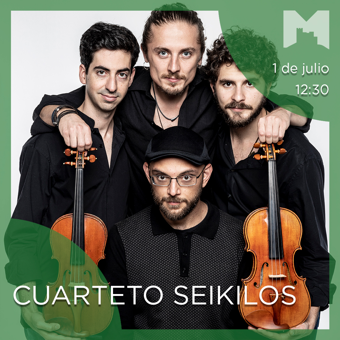 CUARTETO SEIKILOS

<a href="/Seikilosquartet/">Cuarteto Seikilos</a> 
📅 Jueves, 1 de julio
🕐 12:30
📍 Iglesia de los Jesuitas
🎼 ‘La Generación de los Maestros’