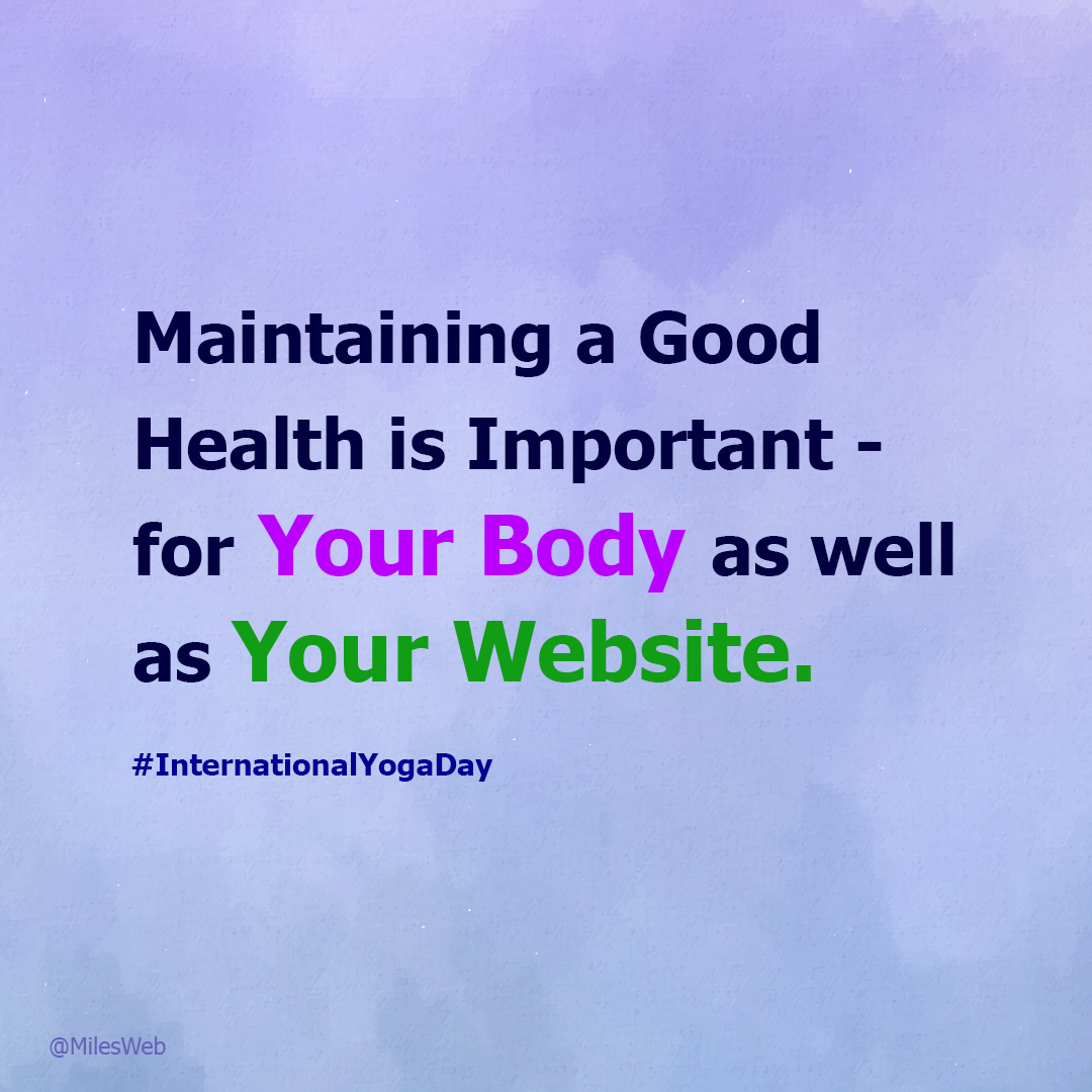 MilesWebSG's tweet photo. On this International Yoga Day let your website breathe safely with the secured SSL certificate, and let your body and mind be healthy with the yoga practice. 

#InternationalDayOfYoga  #YogaDay2021 #WorldYogaDay2021 #yoga #worldyogaday #website #webhosting #webdesign #SSL https://t.co/TG709G1a8R