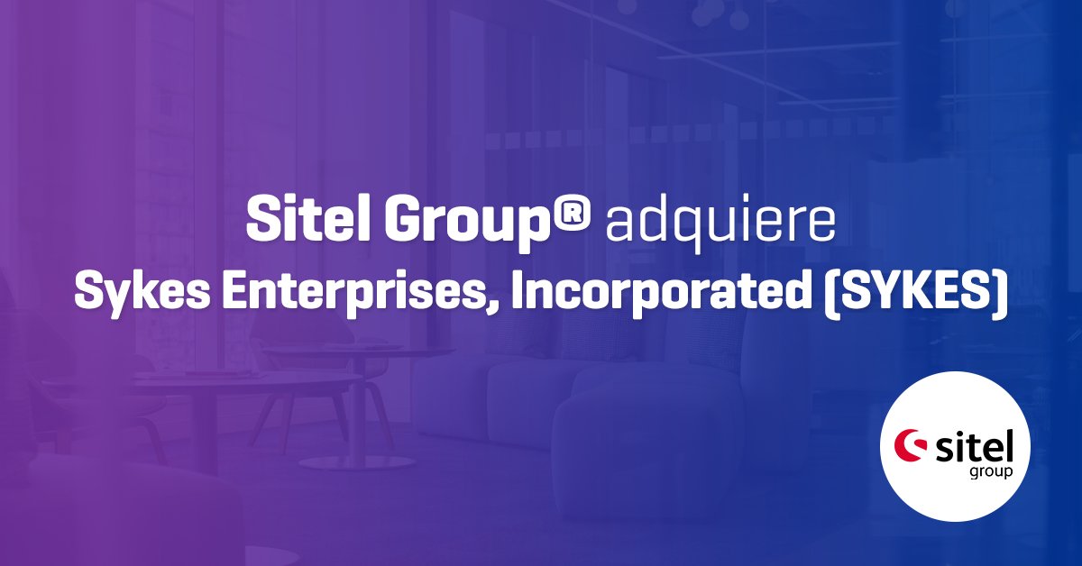 foundever_spain's tweet photo. Estamos encantados de anunciar que Sitel Group adquirirá @Sykes_global en un acuerdo que se prevé completar en la segunda mitad de 2021. Continuamos así nuestro viaje hacia una oferta de #CX inmejorable para nuestros #clientes. Más información: https://t.co/PU4n4JOSX0 https://t.co/iUL6owdfDX