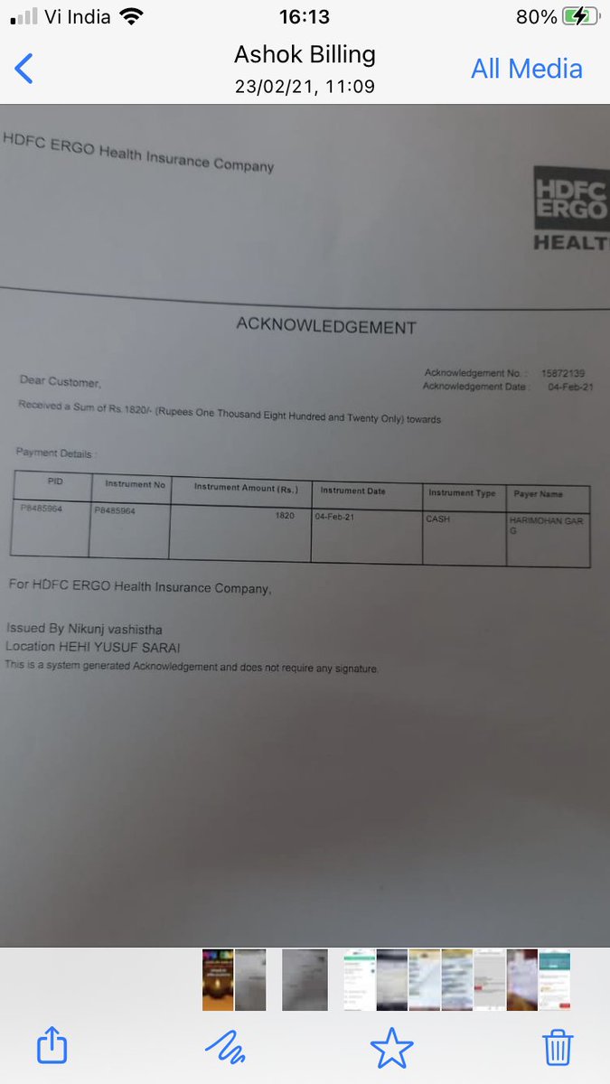harrygarggdmc's tweet photo. @HDFCERGOGIC 
Payment done  4 months back but child name not added yet by company for health insurance 
#fraud @HDFCERGOGIC https://t.co/hpOyzrUMfR