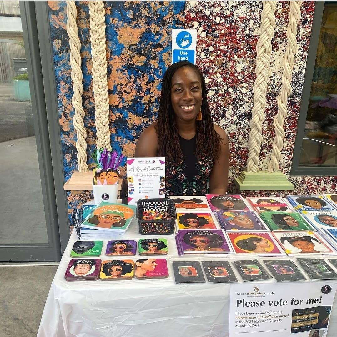 LeanneCreative's tweet photo. Looking forward to being at @PeckhamPalms this Saturday! See you there 😊 #thepalmspeckham #market #shopindependent #leannecreative #greetingcards #community #cardsofcolour #gifts https://t.co/8xH78sqKs3