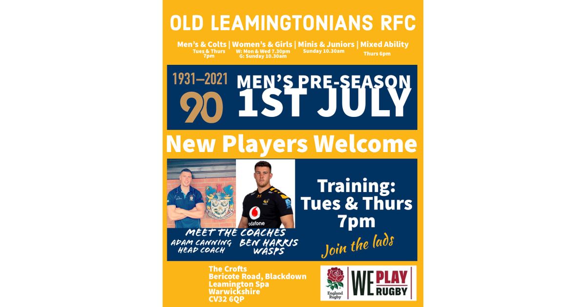 Men's Pre-season 1st July 7pm, If you haven't played @ OLS before &amp; are keen to come down &amp; sample the best facilities in Warwickshire, we can offer an ambitious club with great coaching set up &amp; good social environment. Contact: adamcanning@hotmail.co.uk
pitchero.com/clubs/oldleami…