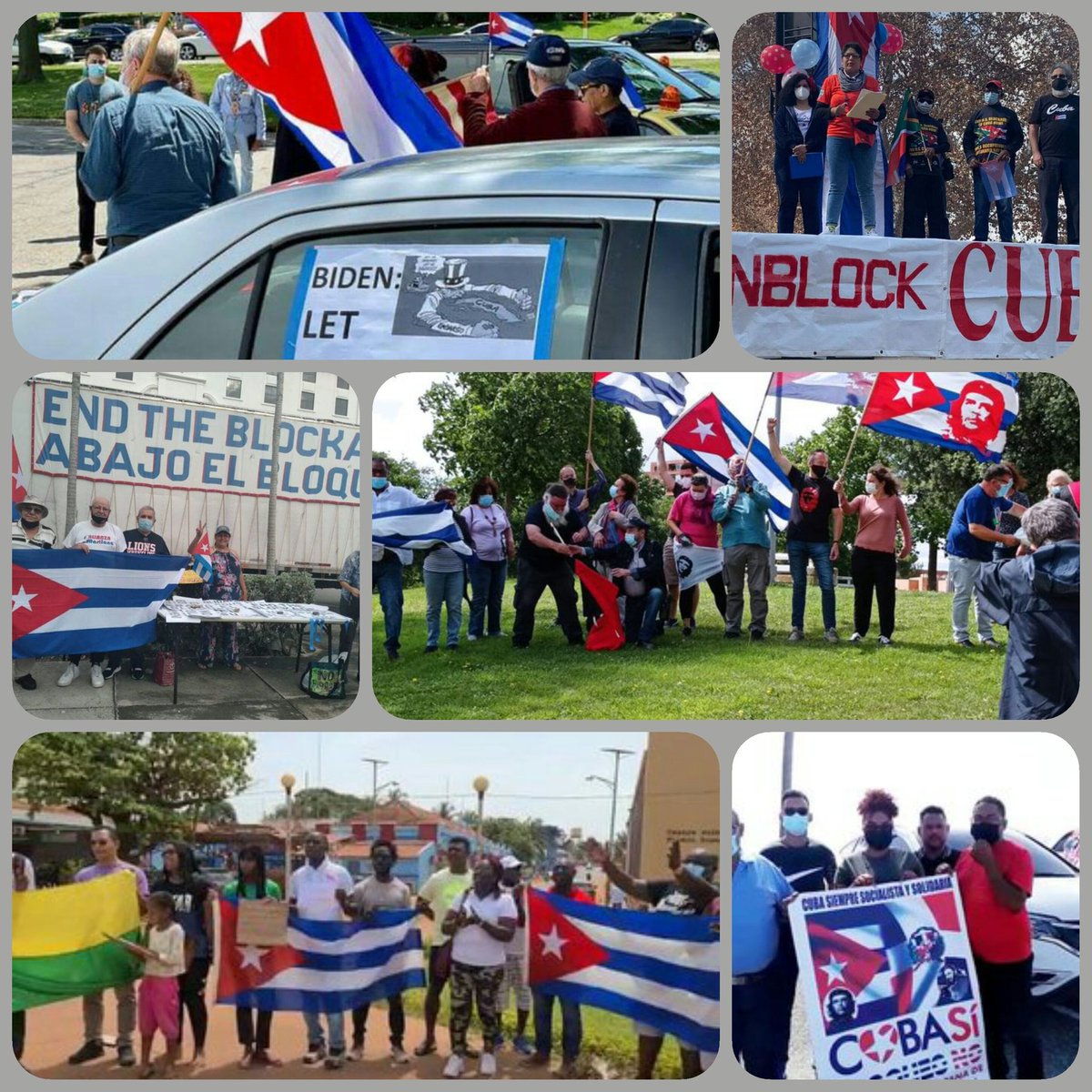 Ayer desde más de 50 ciudades del mundo en EEUU, Reino Unido, Sudáfrica, El Congo, Guinea Bissau, España, Canadá, Cabo Verde, República Dominicana, Uruguay, Brasil, Bélgica, Guyana, China, Italia amigos de #Cuba en una voz dijeron #EliminaElBloqueo #BloqueoNoSolidaridadSi