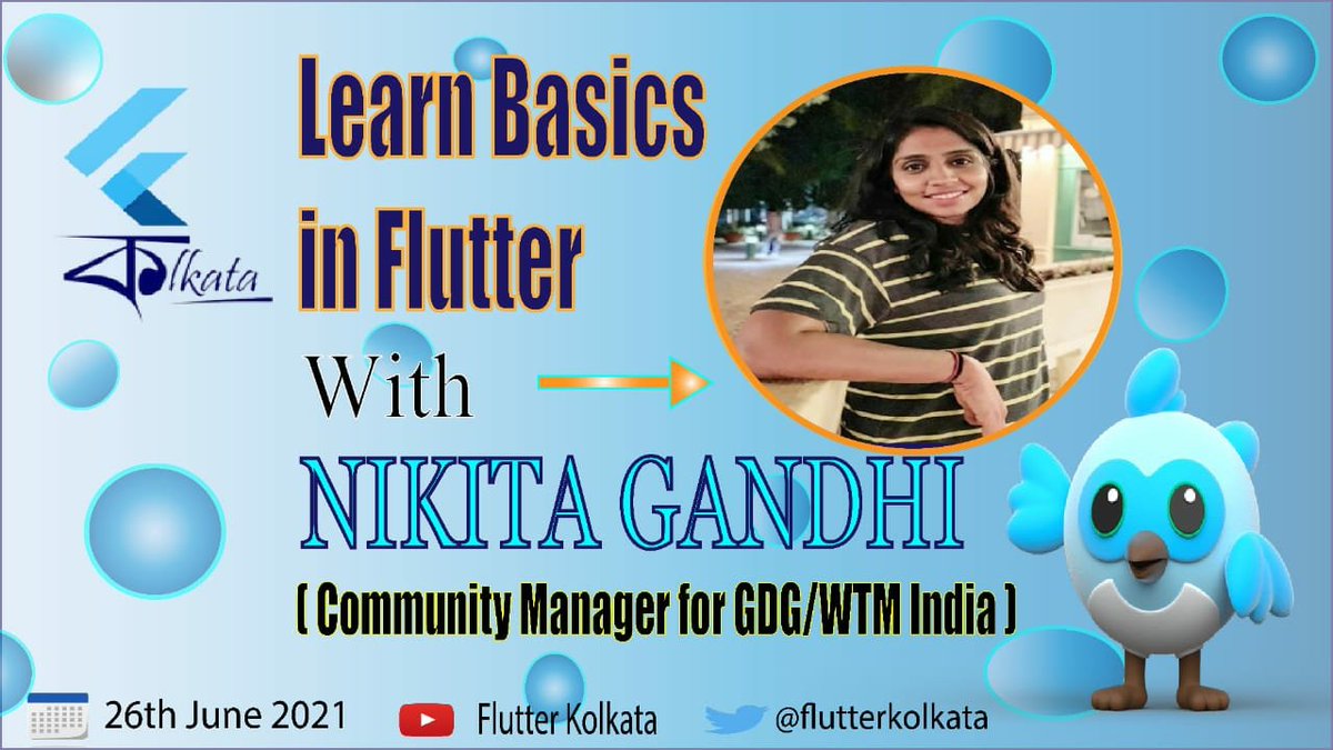 flutterkolkata's tweet image. For those who have started or are planning to start their career in #Flutter , learn the basics in Flutter with @Nikkitagandhi on 26th June.
Please find the registration link here:
forms.gle/7ub1ew1ErAD5Lu…