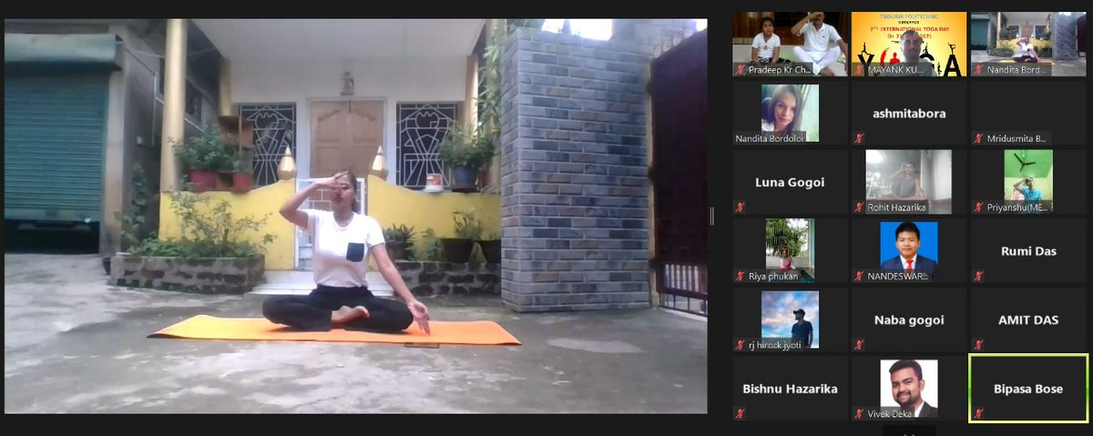 TinsukiaPoly's tweet photo. Tinsukia Polytechnic celebrates #InternationalDayOfYoga virtually. International yoga day is celebrated every year on the 21st of June to highlight the importance of yoga which promotes physical and mental well-being.#InternationalYogaDay2021 #YogaForWellness #YogaForAll https://t.co/XE9U33JVVs