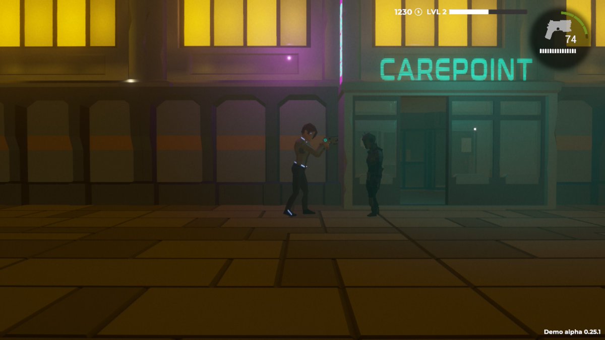 DeadeGuard98's tweet photo. Cold #demo #101 #Affectus @AffectusGames #gameart #gamedesign 

Dirt?! Movement not as smooth to match overall feel. Underwhelming stealth. 

Buggy; cursor disappeared, completing pharmacy resets progress. Floating gun present throughout (will dm the rest). https://t.co/WPX9ORjZei