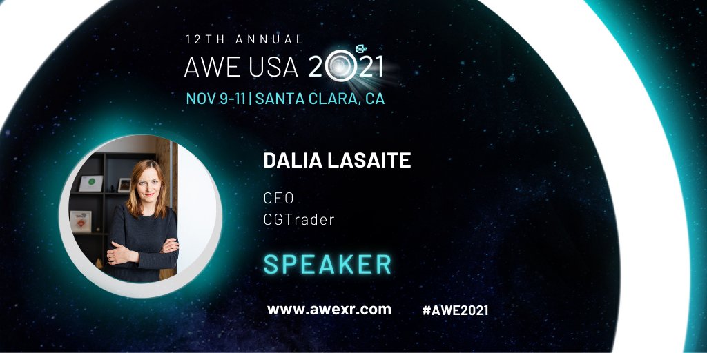 📣We’re thrilled to share that our CEO <a href="/dalialasaite/">Dalia Lasaite</a> will be a speaker at the 12th AWE USA <a href="/ARealityEvent/">AWE</a>! 

📌<a href="/thekhronosgroup/">Khronos Group</a> panel will explore the role of #3D and #AR in the future of #eCommerce

Learn more 👉awexr.com

#AWE2021 #AugmentedReality #VirtualReality
