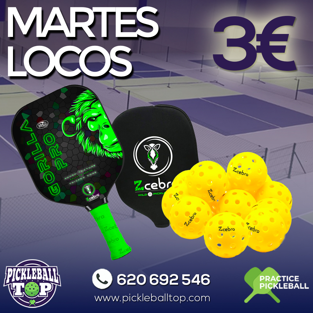 ¿Te apuntas a los MARTES LOCOS?

Como cada semana, disfrutarás de una partida de Pickleball junto a tus amig@s o si vienes solo te buscamos pareja o podrás disfrutar de la pachanga que organizamos.

¡Reserva ya por tan solo 3€/Persona!

☎️ 620 692 546
🖥 pickleballtop.com