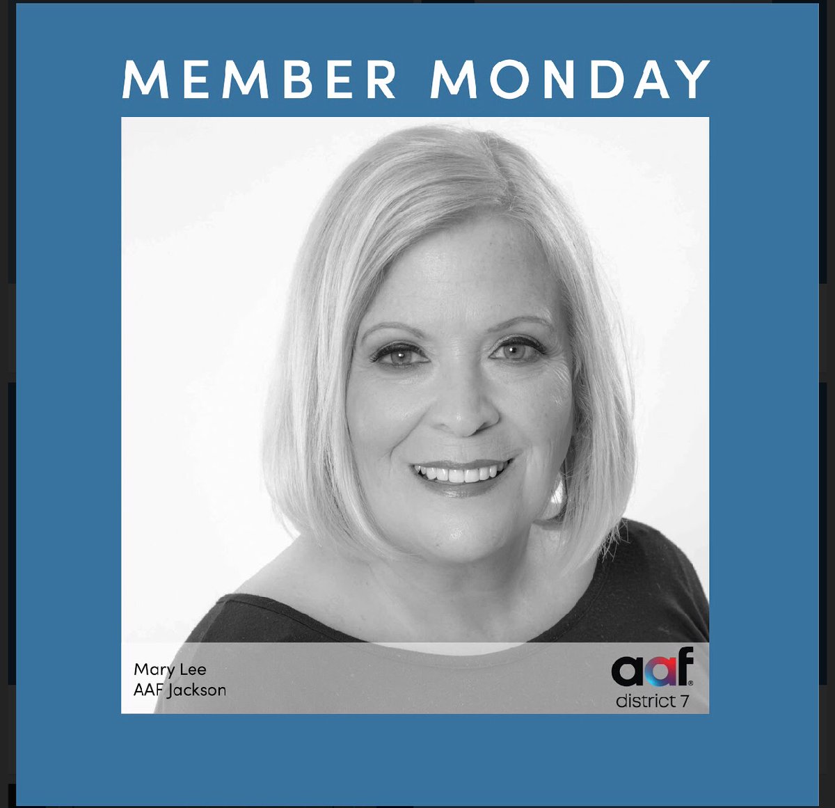 #MemberMonday Meet AAF National Council of Governors Chair, Mary Lee. Mary serves as a liaison between AAF District 7 and the AAF Council of Governors.